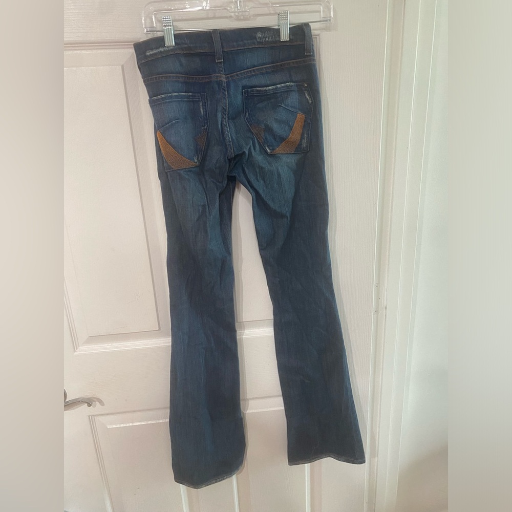 James Jeans Cured by Seun Women’s Size 24 Bootcut Flare Blue Denim Made in USA